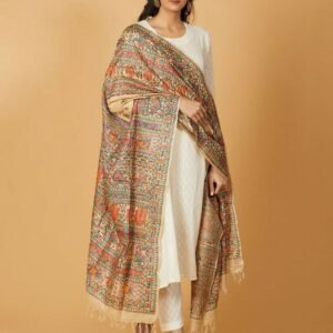 Black Floral Printed Dupatta