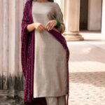 Pink Embroidered Silk Dupatta